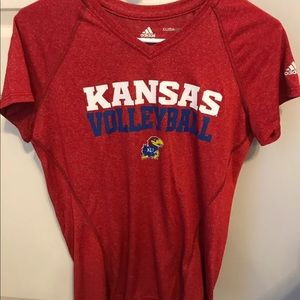 Kansas volleyball v neck
